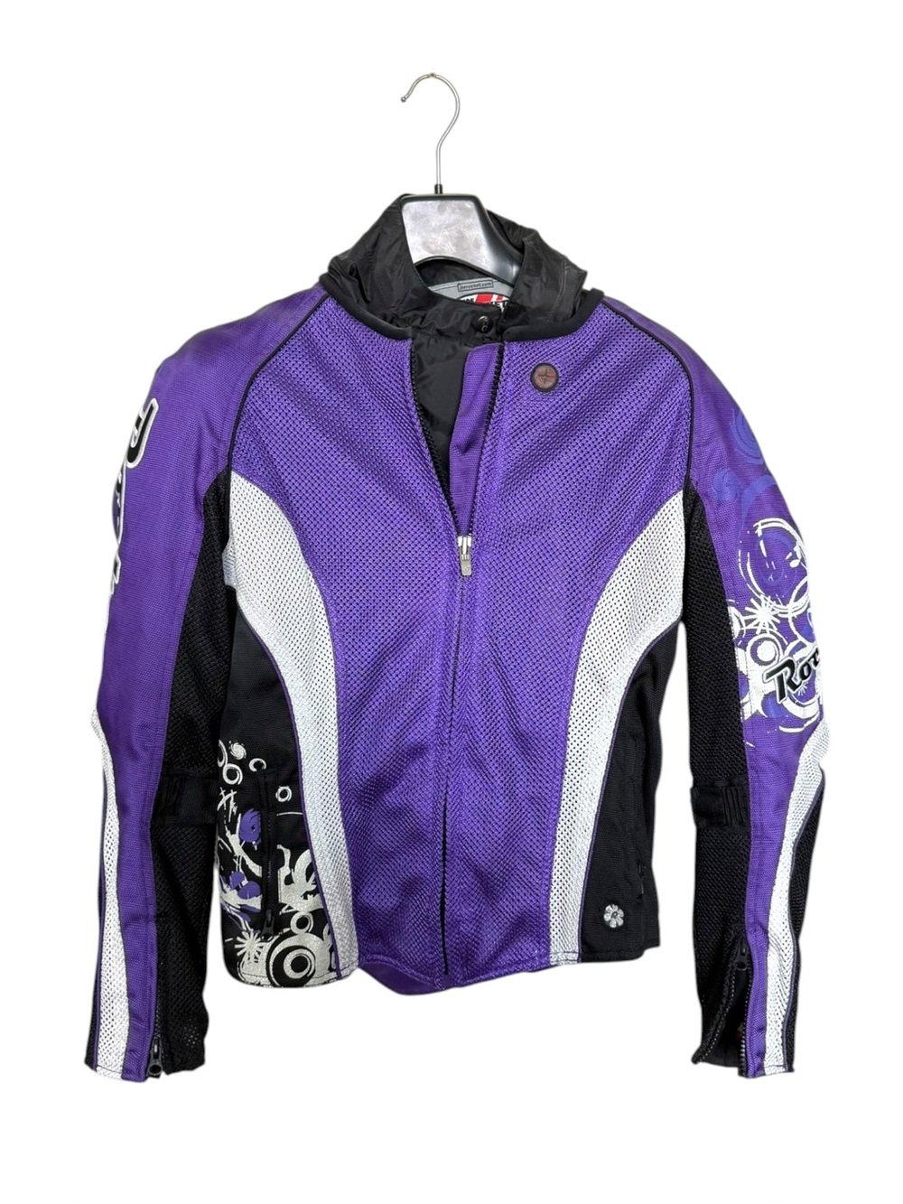 Joe Rocket Womens Purple Mesh Motorcycle Jacket Armored Riding Jacket Size M